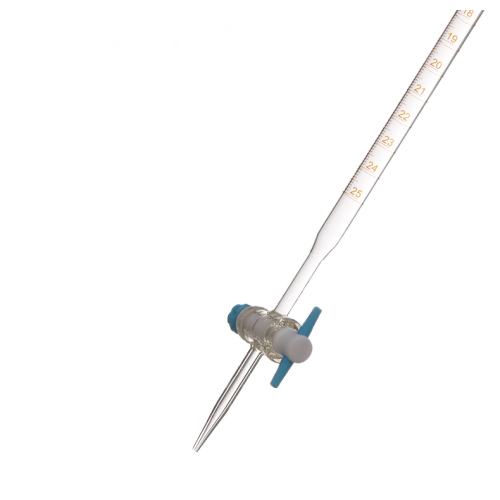 Borosilicate Glass Burette with Glass Key Straight PTFE Stopcock - 100ml